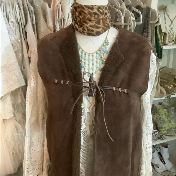 Ralph Lauren Lamb fur long vest - Picture 5 of 9